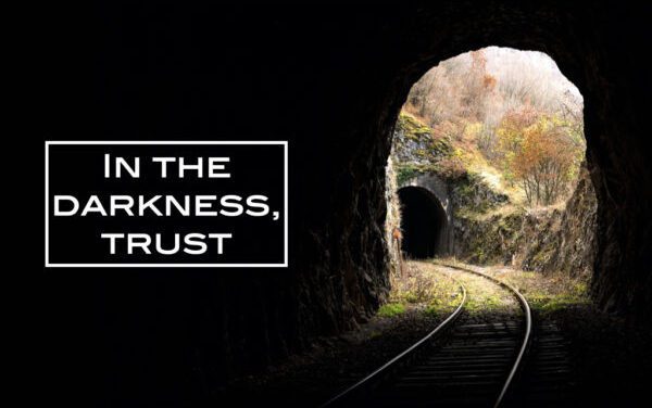 In the darkness, trust
